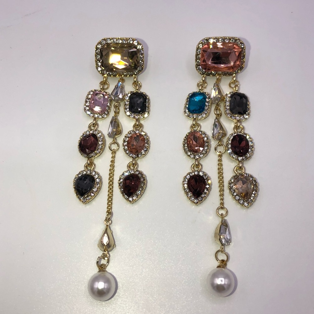 Multi-Colored Dangle Earrings - Picture 9 of 11